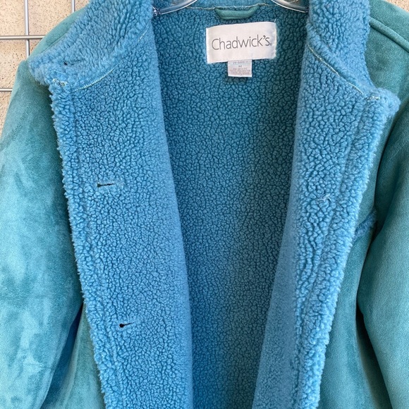 Teal Blue Warm Fuzzy Winter Jacket - Picture 5 of 6